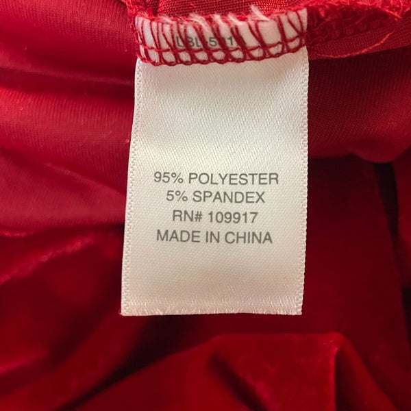 Pajamagram Womens Red Velour Long Sleeve Top S Soft Elegant Comfortable New
