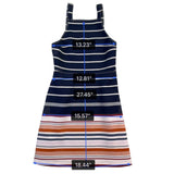 Abercrombie & Fitch Womens Navy & Multicolor Polyester Striped Dress  Size S