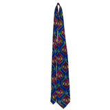J. Garcia Mens Multicolor Silk Necktie Abstract Geometric Pattern Made In China
