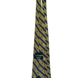 Brooks Brothers Mens Yellow & Blue Silk Striped Shield Pattern Tie