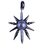 Kendra Scott Womens Silver Tone Pearl Sunburst Pendant Genuine Smooth Enhancer
