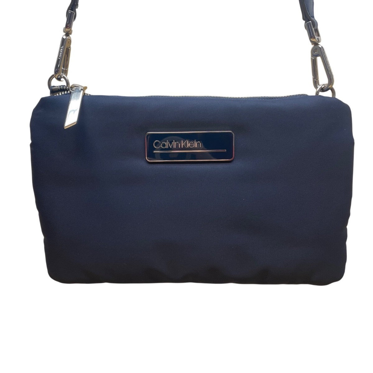 Calvin Klein Women’s Blue Nylon Adjustable Strap Compact Crossbody Bag