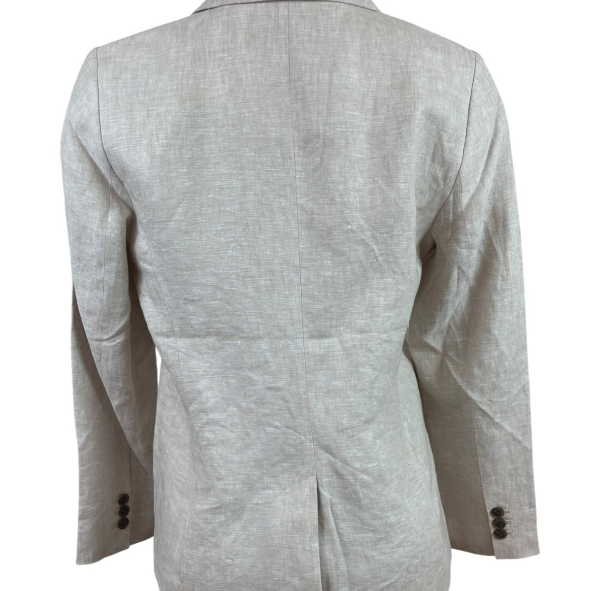 Talbots Womens Beige Linen Blend Blazer Jacket Size 8 Single Button Size 8 - New