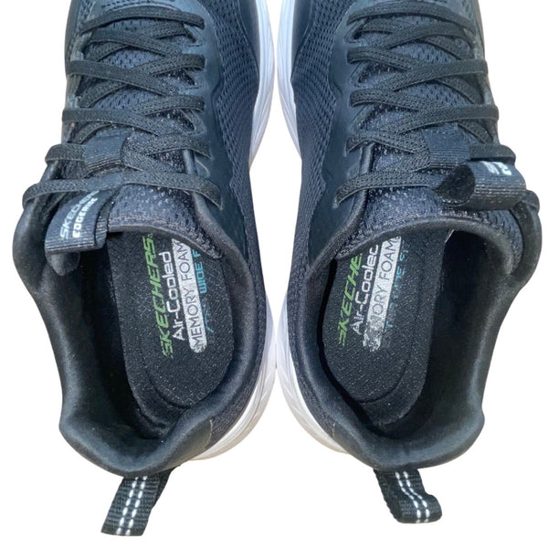 Skechers Men’s Black & White Edgeride Air-Cooled Memory Foam Sneakers Sz 10.5