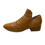 Seychelles Women’s Brown Leather Cutout Western Stacked Heel Ankle Boots Size 7