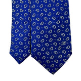 Metrocity Mens Blue Silk Paisley Print Neck Tie Formal Accessory