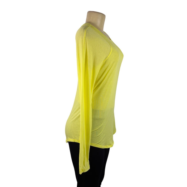 Lululemon Women’s Yellow Long Sleeve Shirt  Breathable Lightweight Size 8- New