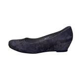 Lazio Collezione Women’s Caviar Brown Suede Giorgia Dress Wedges Slip-On Size 40