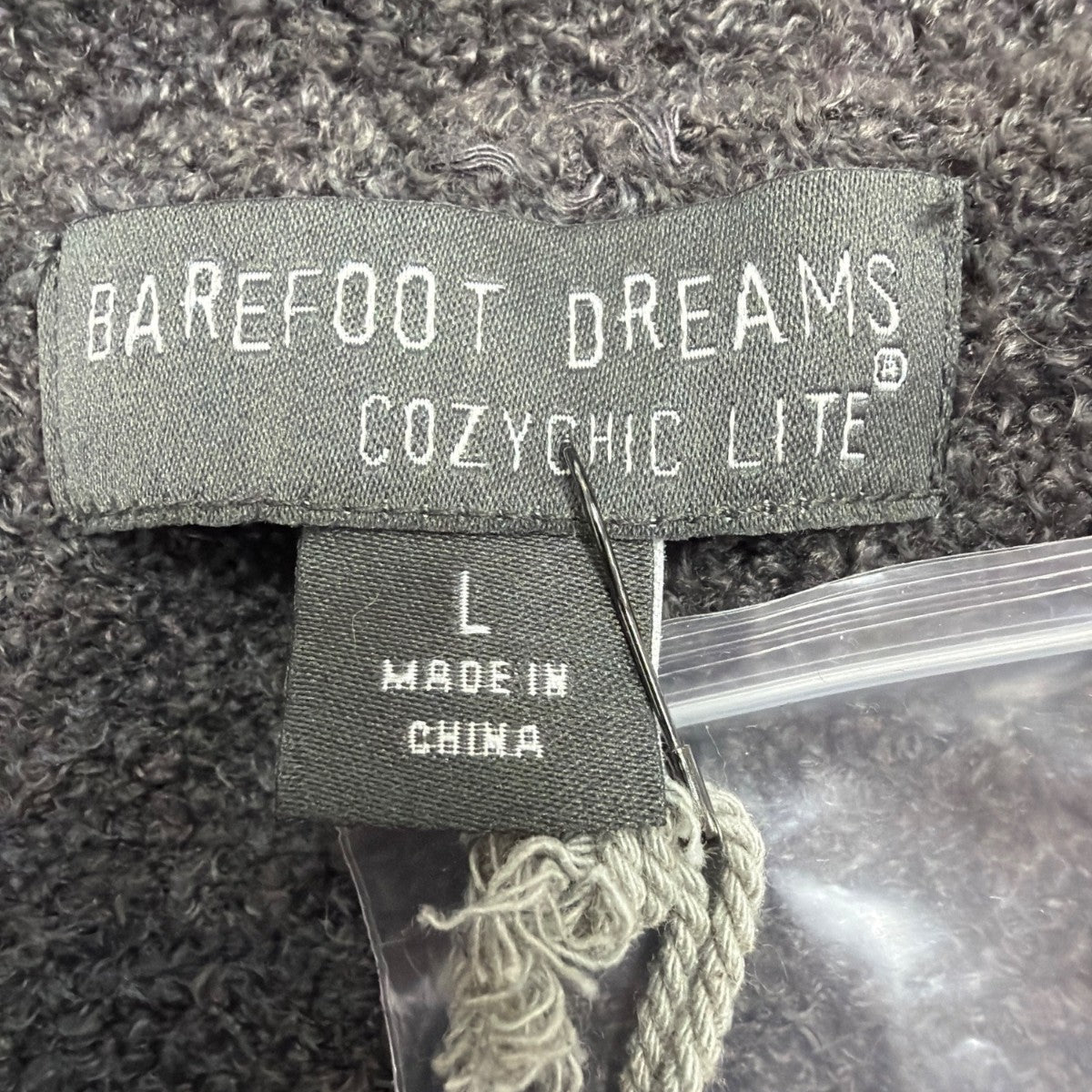Barefoot Dreams Womens Carbo Cozychic Lite Side Zip Cardigan Size L