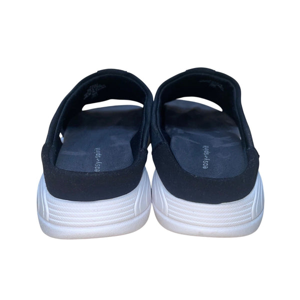 Easy Spirit Women’s Black & White Slip-On Comfort Setinez 2 Sandals Size 7.5M