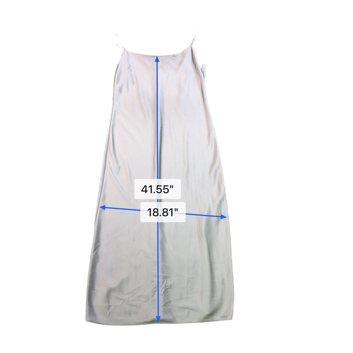 J.Crew Womens Silver Satin Spaghetti Strap Slip Dress Elegant Size 4