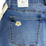 Talbots Women's Blue Medium Wash Embroidered Mid-Rise Jeans Sz 6 - New