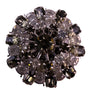 Vintage Unknown Womens Silver Tone Brooch Floral Design Gray & Clear Stones