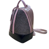 Furla Women’s Pink & Black Mesh & Rubber Blend Heart Backpack
