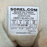 Sorel Women’s Leather Lace Boots Faux Fur Sz 11