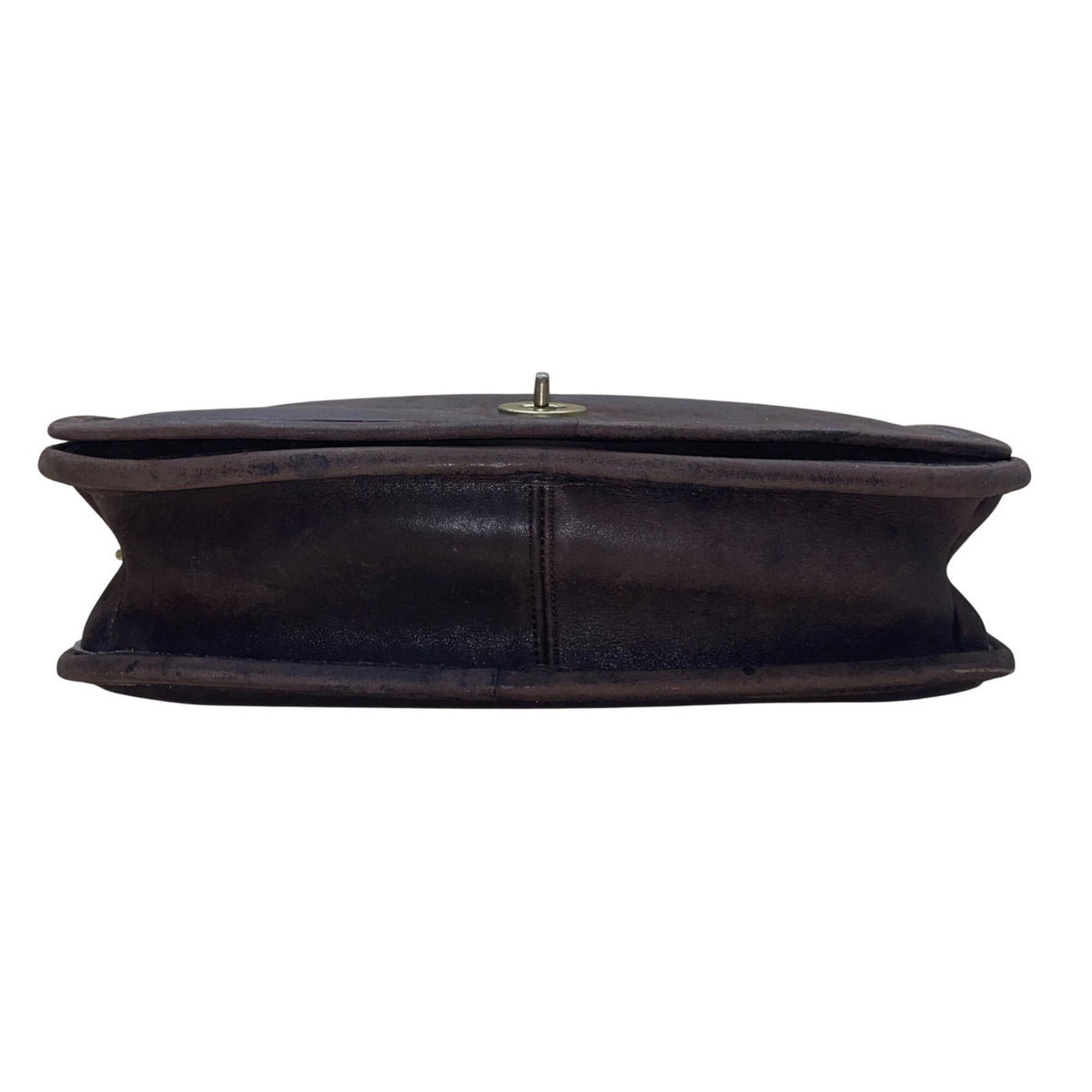 Vintage Coach Women’s Brown Leather With Twist Lock Closure Shoulder Bag