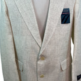 Haggar Beige Gentlemans Fit Dual button closure Front Pockets Mens Blazer Sz 40
