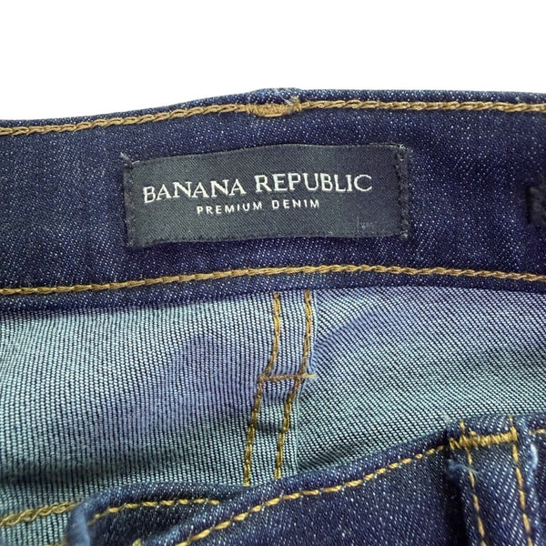 Banana Republic Womens Dark Wash Slim Straight Premium Denim Jeans Sz 27