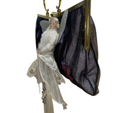 Vintage Black Mesh Fairy Themed Handbag With Gold Frame Unique Evening Bag
