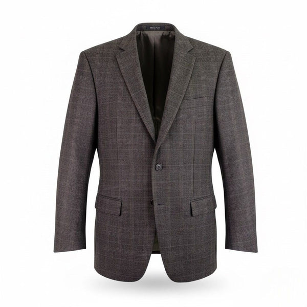 Calvin Klein Mens Gray Check Wool Blazer Jacket Stylish Plaid Formal Wear Sz40R