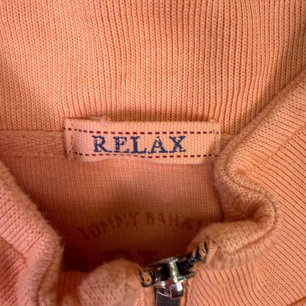 Tommy Bahama Relax Mens Orange 1/4 Zip Pullover Sweatshirt Size L