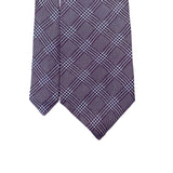 BERT PULITZER Mens Purple Plaid All Silk Tie Made In U.S.A Stylish Pattern