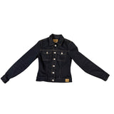 Guess Womens Black Denim Jacket Fitted Button-Up Casual Cotton Outerwear Size S
