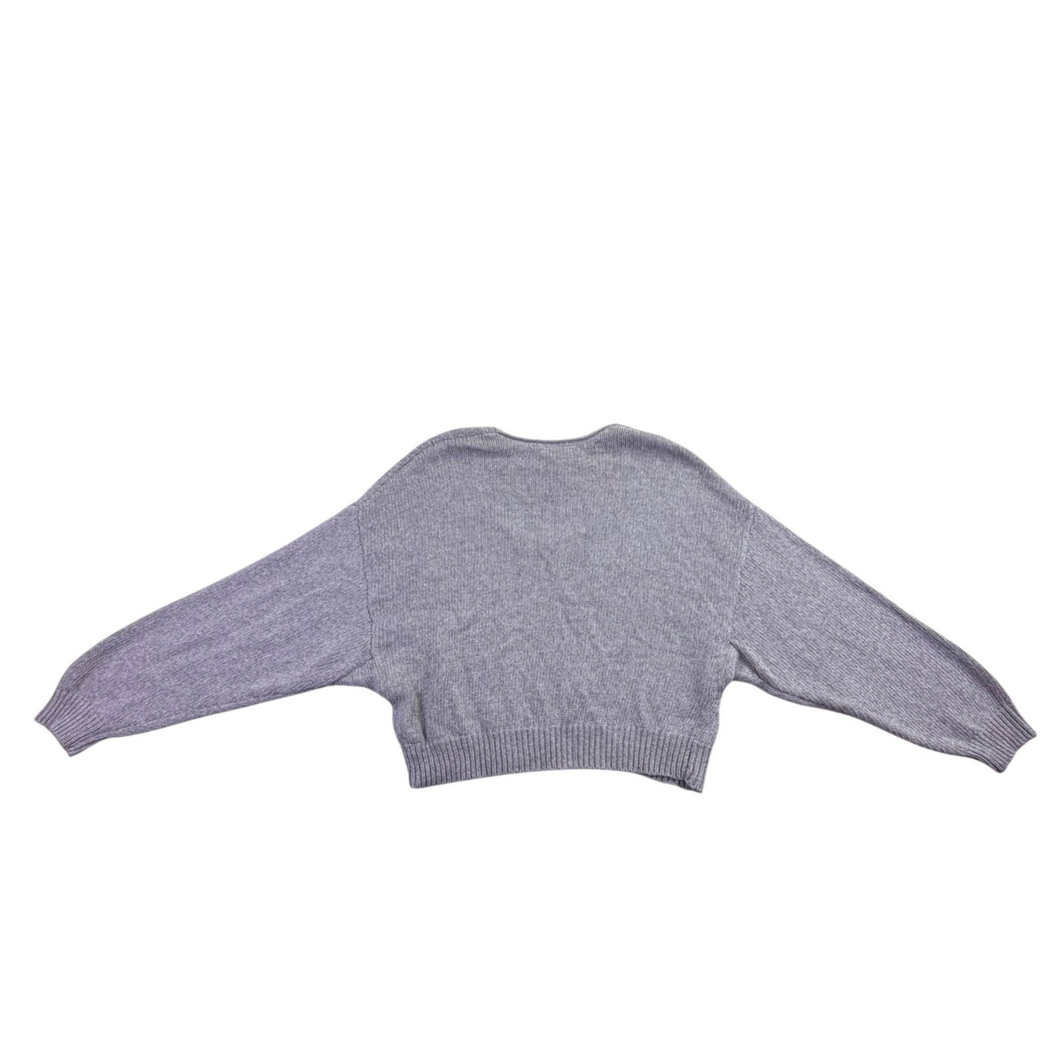 Free People Womens Gray Cotton Knit Cropped Sweater Casual Pullover Size S