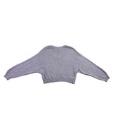 Free People Womens Gray Cotton Knit Cropped Sweater Casual Pullover Size S