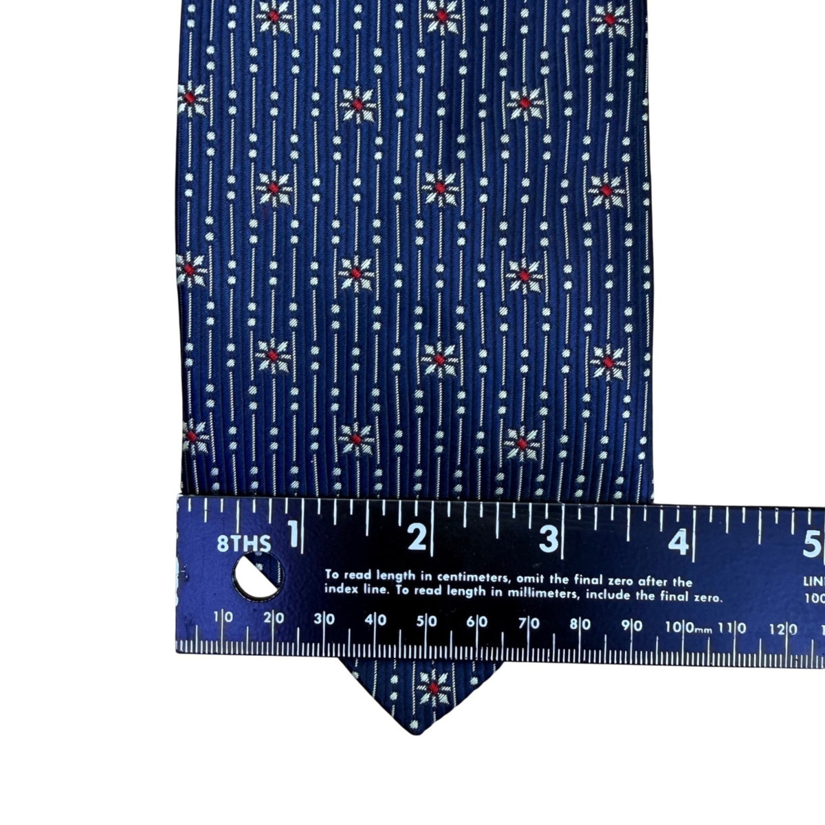 Parkster Mens Blue Silk Handmade Neck Tie Star Dot Pattern