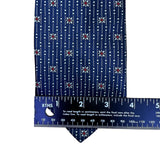 Parkster Mens Blue Silk Handmade Neck Tie Star Dot Pattern