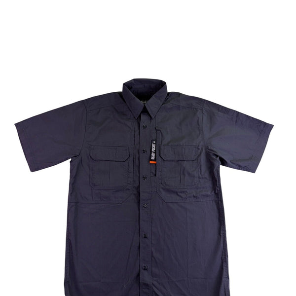 5.11 Mens Charcoal Polyester Cotton Tactical Button-Up Shirt Size S
