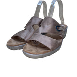 Easy Spirit Women’s Brown Cushioned Footbed Kaitrin Wedge Sandals Size 10M