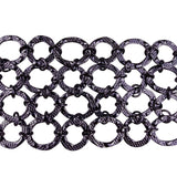 Vintage Womens Silver Tone Metal Chain Link Bracelet  Open Oval  Design