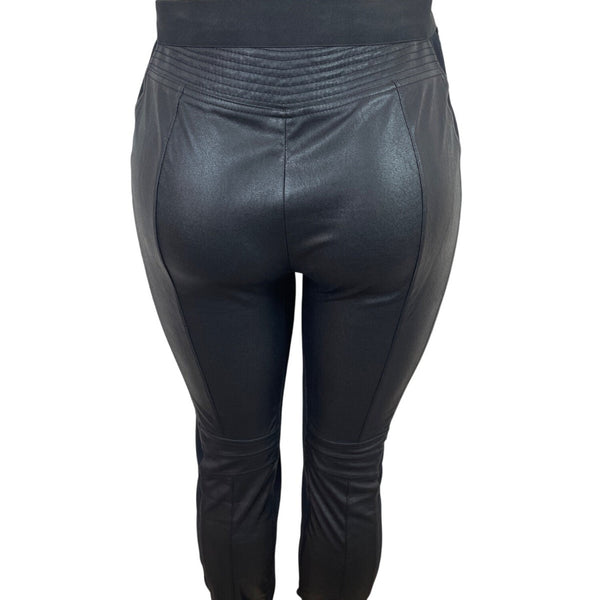 BCBG Maxazria Women's Black Moto Pants BlackFaux Leather Pants Size M