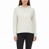Rails Womens Heather Oatmeal Hooded Waffle Knit Pullover Hoodie Sz M