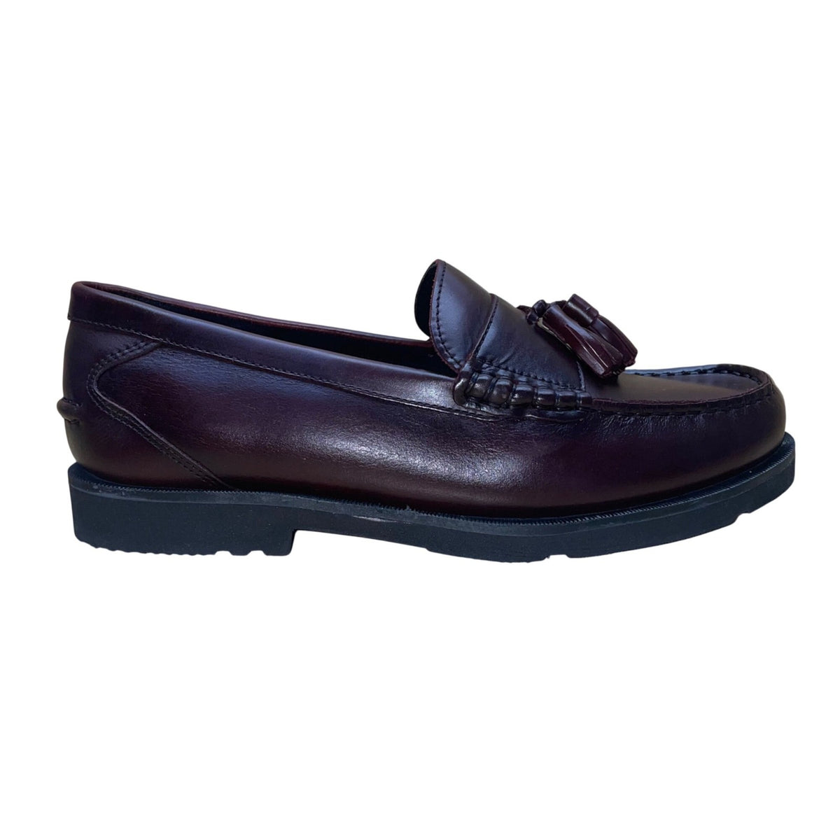 Rockport Men’s Burgundy Leather Tassel Stitched Loafers Size 9.5M