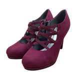 Lauren Blakwell Women’s Purple Suede Crisscross Strap Marika Platform Pumps Sz 7