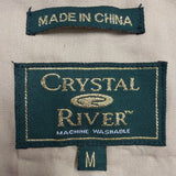 Crystal River Mens Beige Utility Fishing Vest Multi-Pocket Durable Design Sz M