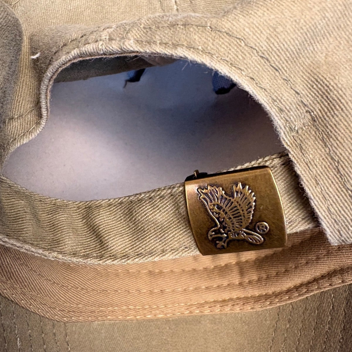 Embroidery Unisex Khaki Vietnam Veteran Adjustable Cap With Embroidered Design
