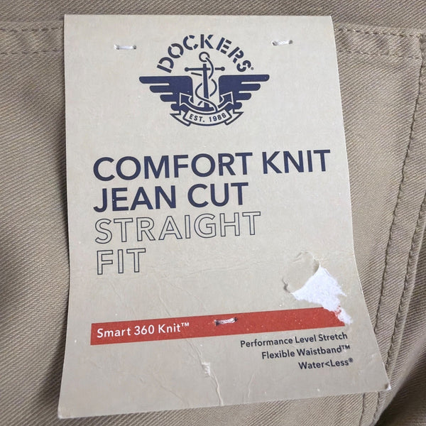 Dockers Mens Beige Straight-Leg Pants Stretch Casual Wear Durable  Size 34