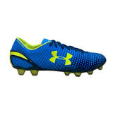Under Armour Men’s Blue & Neon Yellow ClutchFit Force Soccer Cleats Size 12
