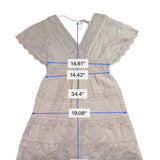 Amuse Society Womens White Cotton Lace Embroidered Mini Dress Boho Style Size S 