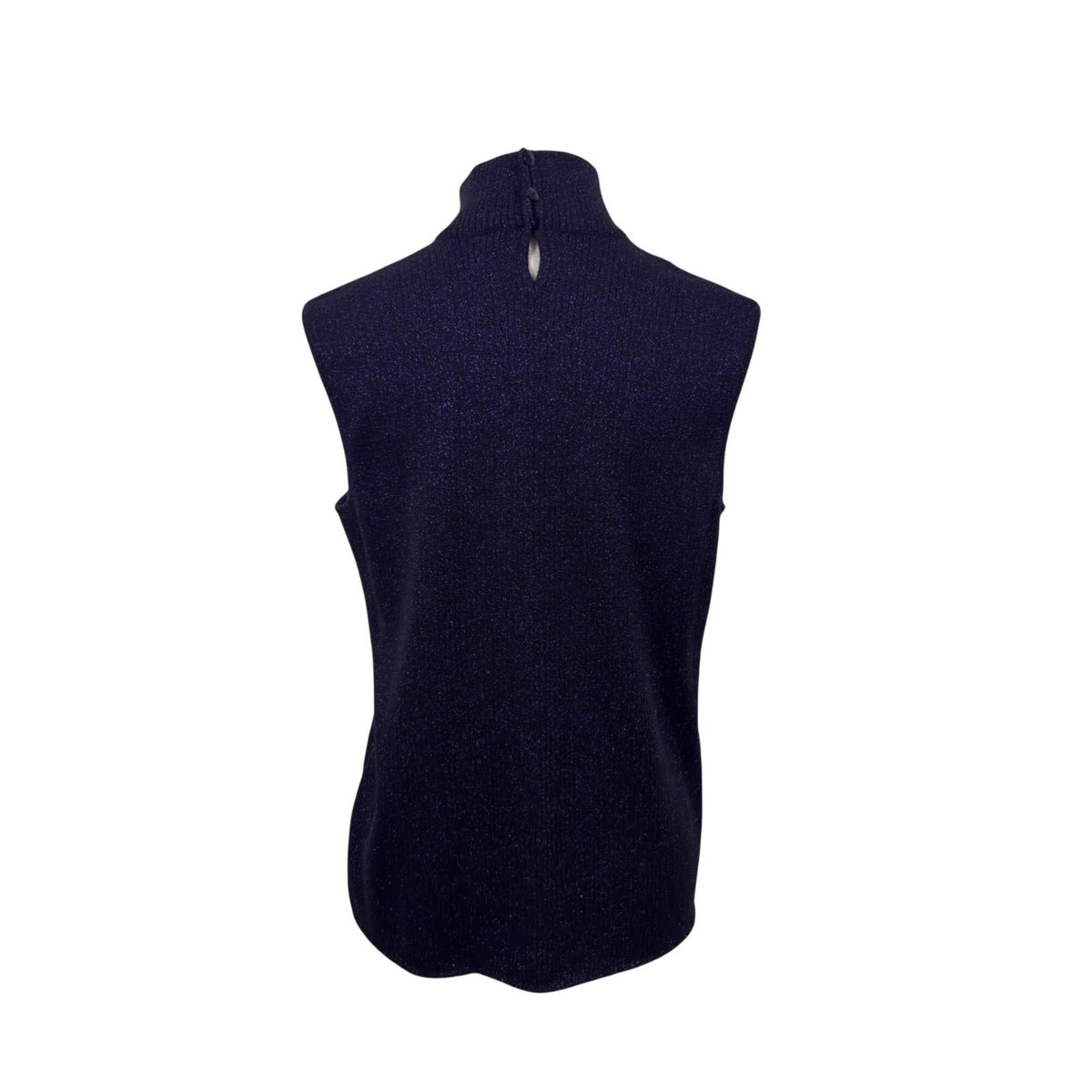 Escada Purple Frostfox Fur Cuff Glitter Set Turtleneck Vest Cardigan Sz 40