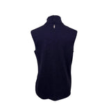 Escada Purple Frostfox Fur Cuff Glitter Set Turtleneck Vest Cardigan Sz 40