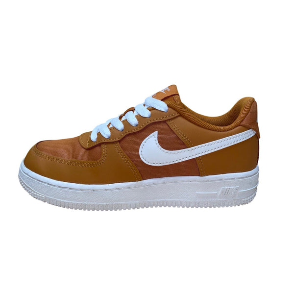Nike Boys Orange Mesh & White Swoosh Casual Lace-Up Athletic Sneakers Size 1.5Y
