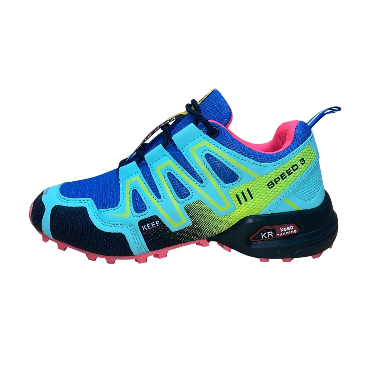 Keep Running Men’s Blue Speed 3 Athletic Hiking Shoes Size EU37/US6.5