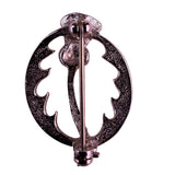 Vintage Womens Silver Tone Brooch Scottish Thistle Pin Design