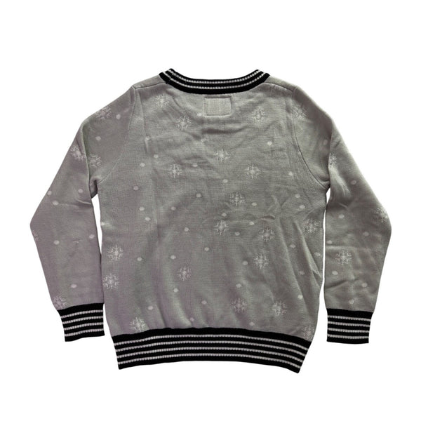 Tipsy Elves Unisex Gray Flamingo Christmas Sweater Festive Seasonal Knit Sz L