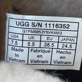UGG Men’s Brown & Black Leather Suede Waterproof Lace-Up Winter Boots Size 7.5
